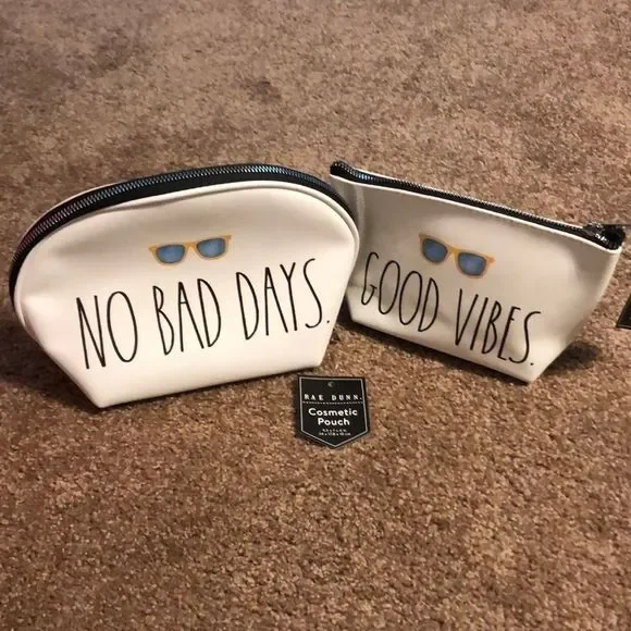 Set of 2 Rae Dunn Makeup Bags - Picture 1 of 5